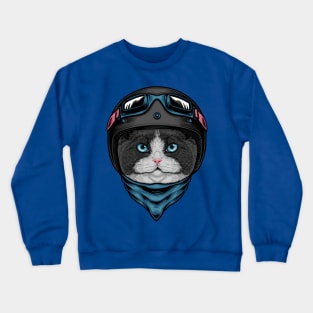 cat rider Crewneck Sweatshirt